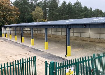 Highways Gritter store at North Willingham Depot, Lincolnshire