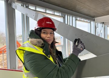 Headteacher Emily McMillen - Silfield Primary School steel signing at Silfieldl Primary School 030225