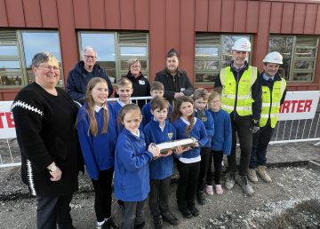 Manea Community Primary School Time capsule burial Feb 25 with R G Carter