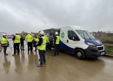 Breaks mobile Cafe van at Silfield Steel Signing